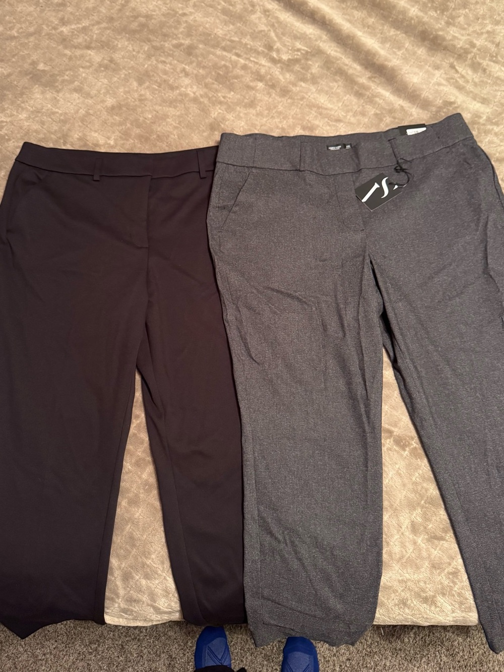 Simply Vera Vera Wang Black and Gray Stretch Dress Pants Duo